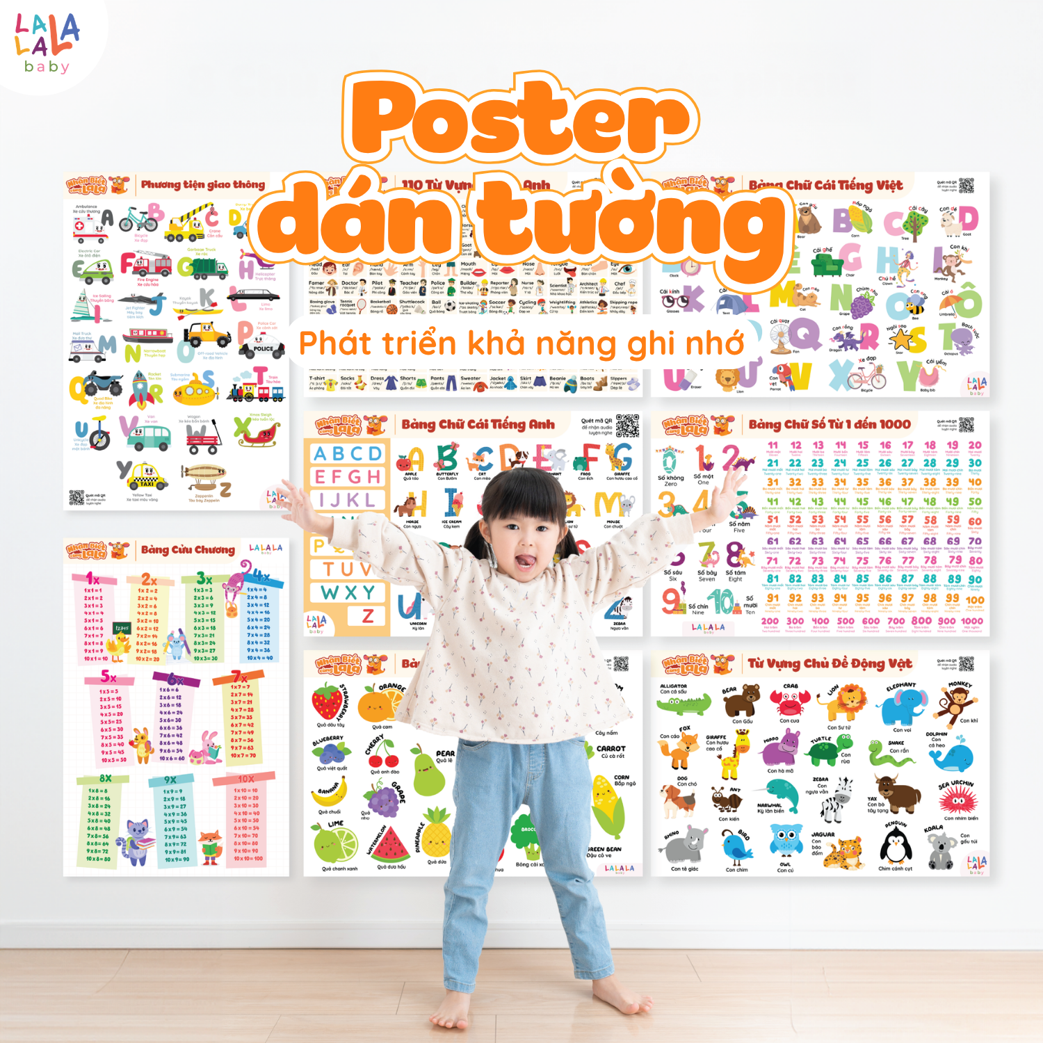 Bảng chữ cái tiếng việt cửu chương poster dán tường đồ chơi giáo dục sớm - Ảnh 3