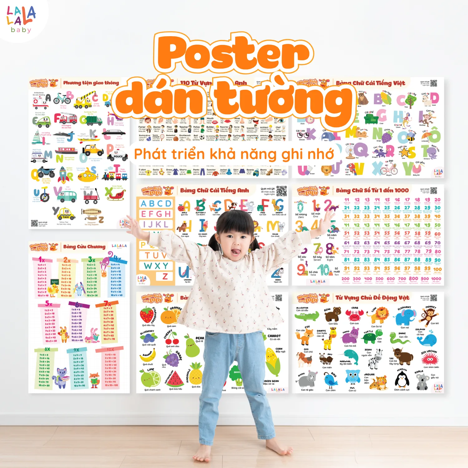 Bảng chữ cái tiếng việt cửu chương poster dán tường đồ chơi giáo dục sớm - Ảnh 2