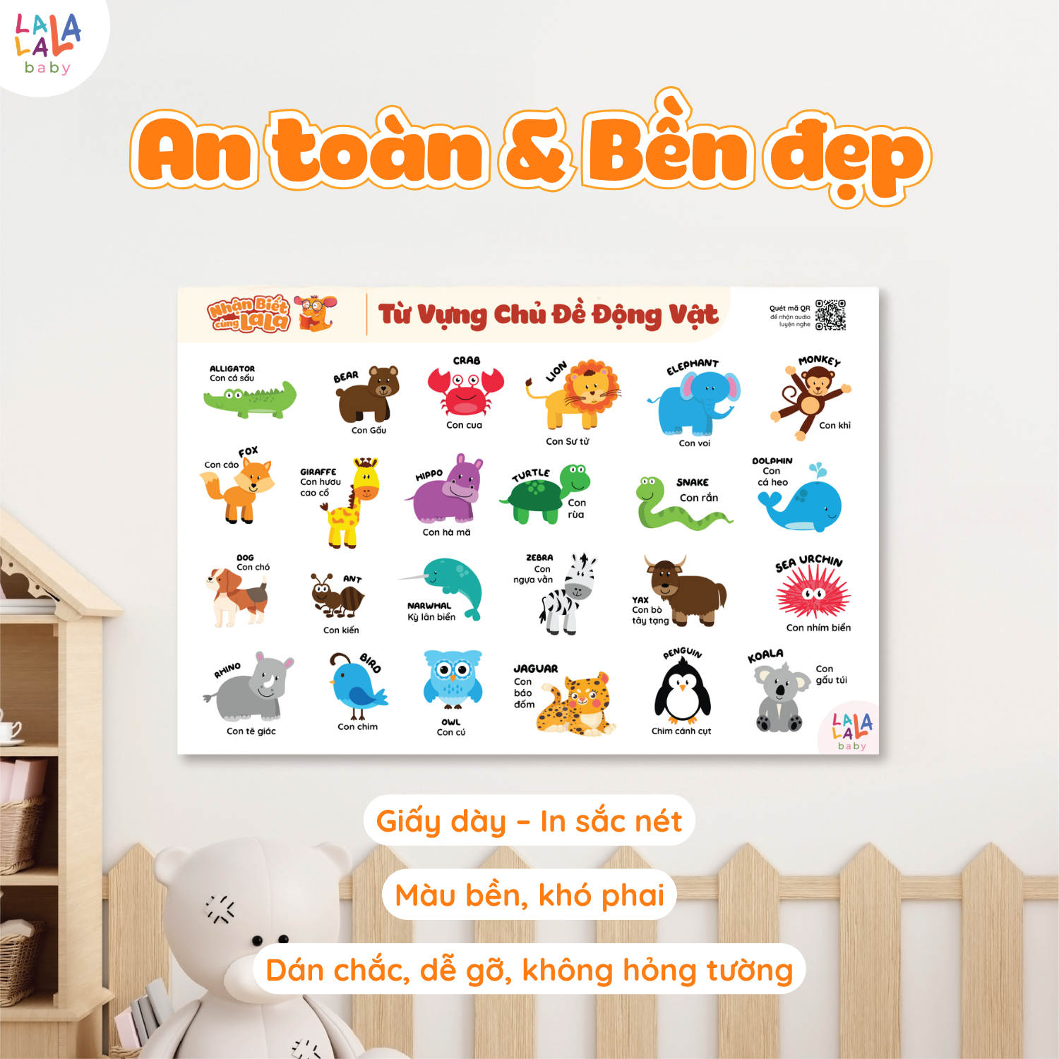 Bảng chữ cái tiếng việt cửu chương poster dán tường đồ chơi giáo dục sớm - Ảnh 7