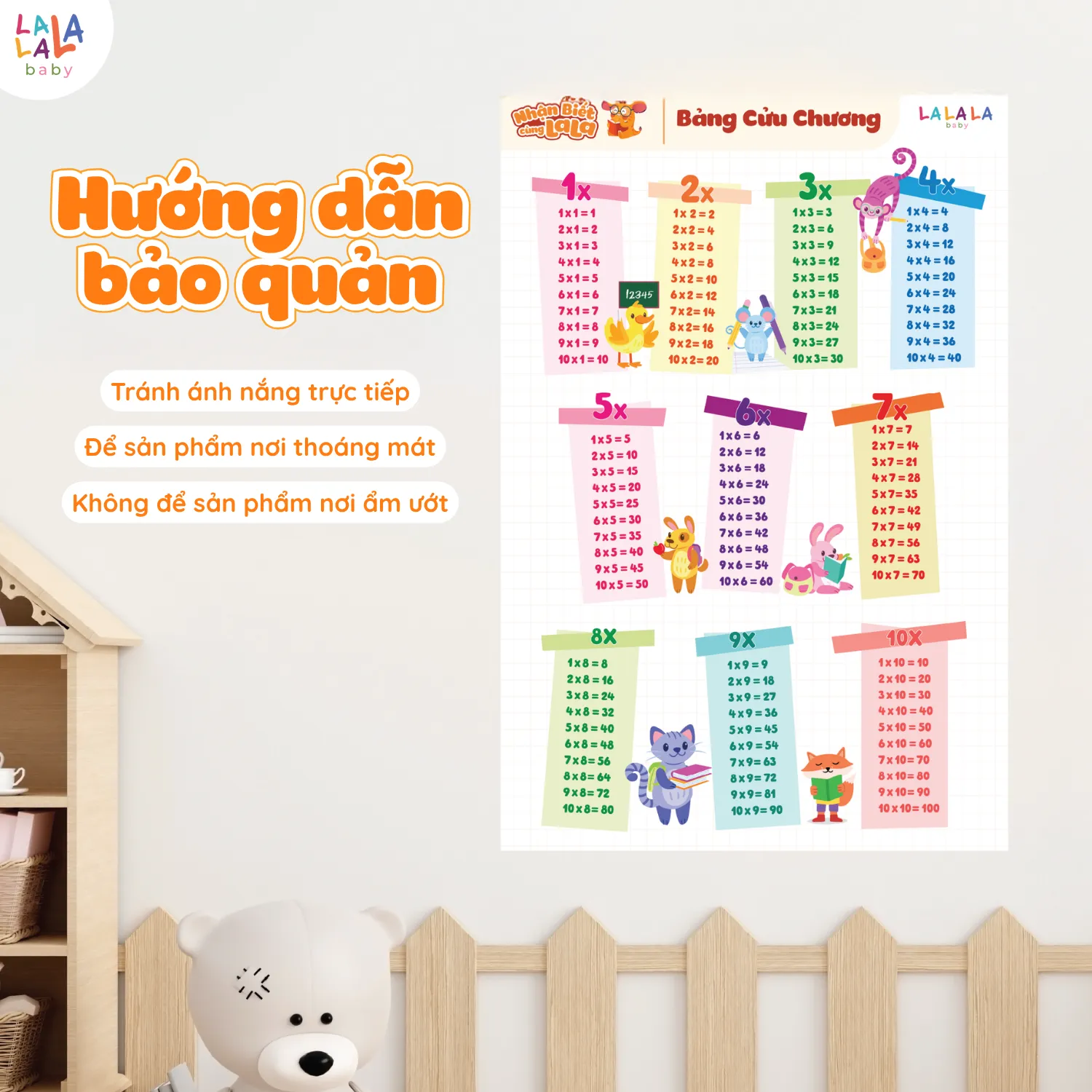 Bảng chữ cái tiếng việt cửu chương poster dán tường đồ chơi giáo dục sớm - Ảnh 5