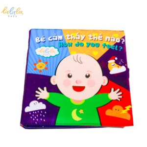 Sách vải đa tương tác song ngữ Lalala Baby - Đồ chơi Giáo Dục Sớm Cho Bé 0-4 Tuổi