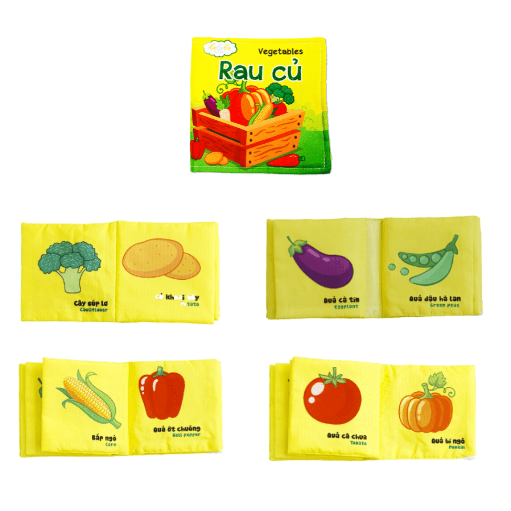 Sách Vải Cho Bé Sơ Sinh Lalala Baby đa Tương Tác thị giác. My Very First book 8 chủ đề 15x15cm, 12 trang - Ảnh 23