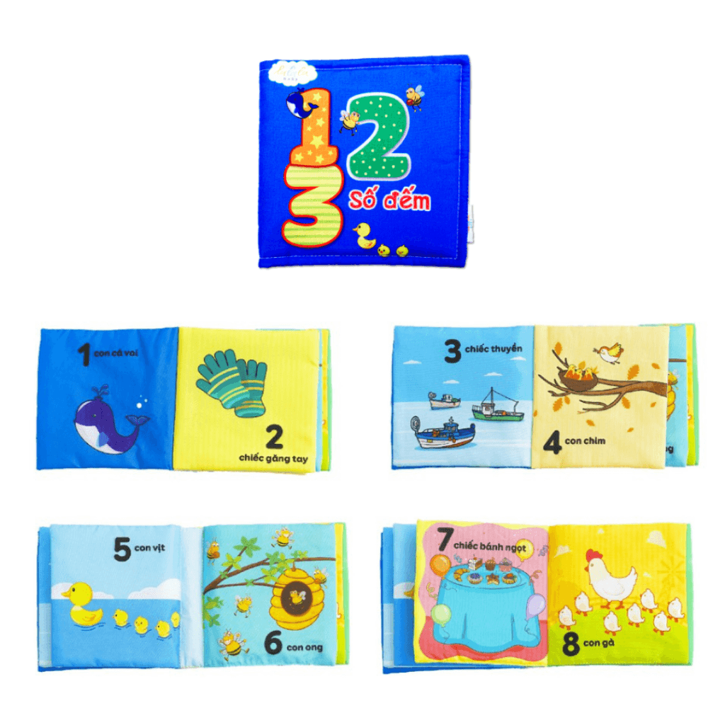 Sách Vải Cho Bé Sơ Sinh Lalala Baby đa Tương Tác thị giác. My Very First book 8 chủ đề 15x15cm, 12 trang - Ảnh 21