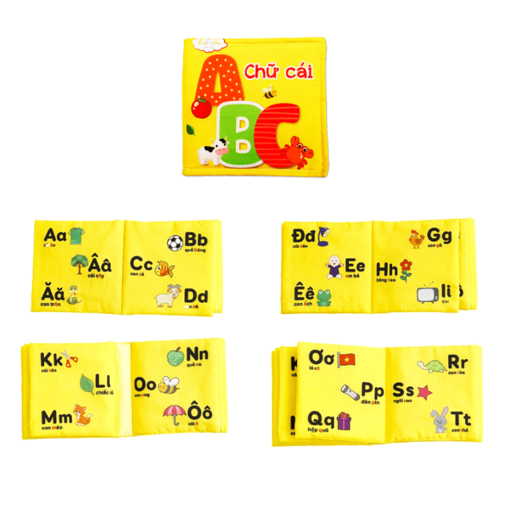 Sách Vải Cho Bé Sơ Sinh Lalala Baby đa Tương Tác thị giác. My Very First book 8 chủ đề 15x15cm, 12 trang - Ảnh 26