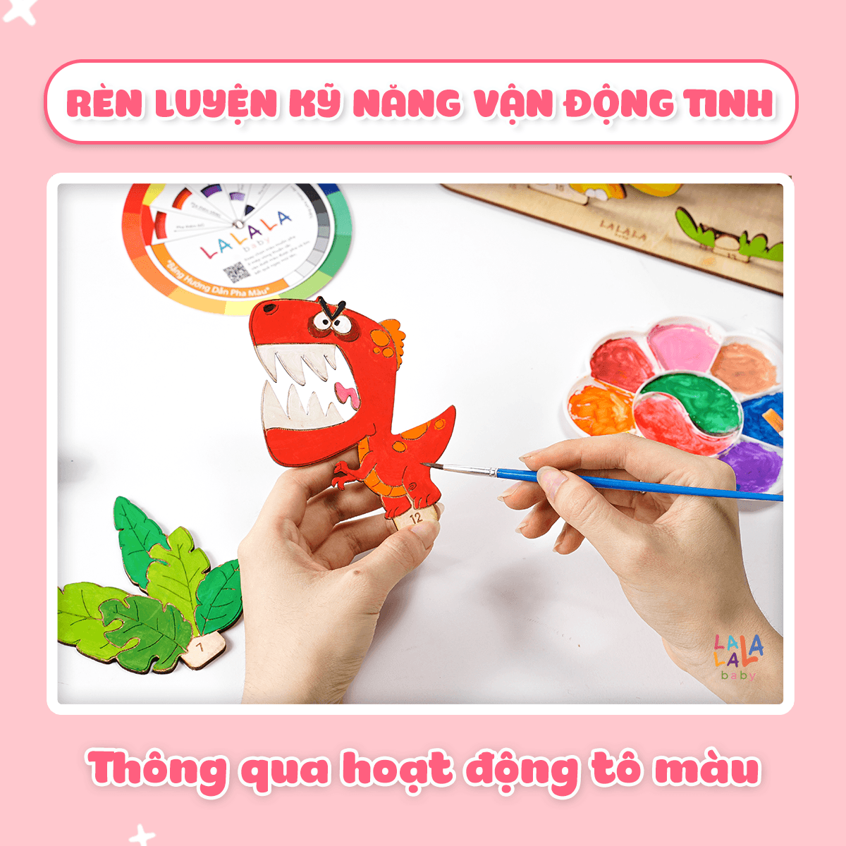 Tranh tô màu gỗ kèm bút màu Lalala baby Paint Play - Ảnh 10