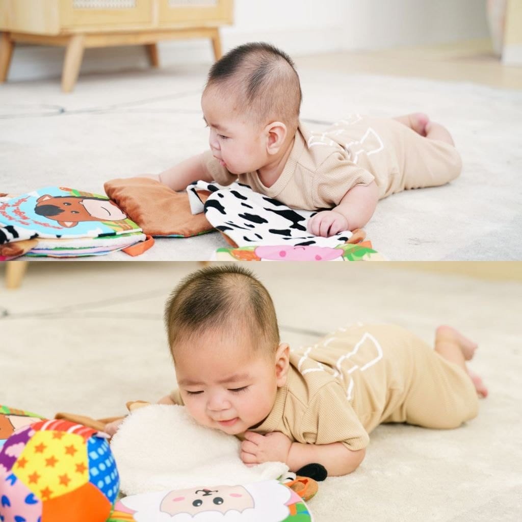 Sách vải the Animals On the farm/Jungle Lalala baby đa tương tác lật mở sột soạt thu vị - Ảnh 7