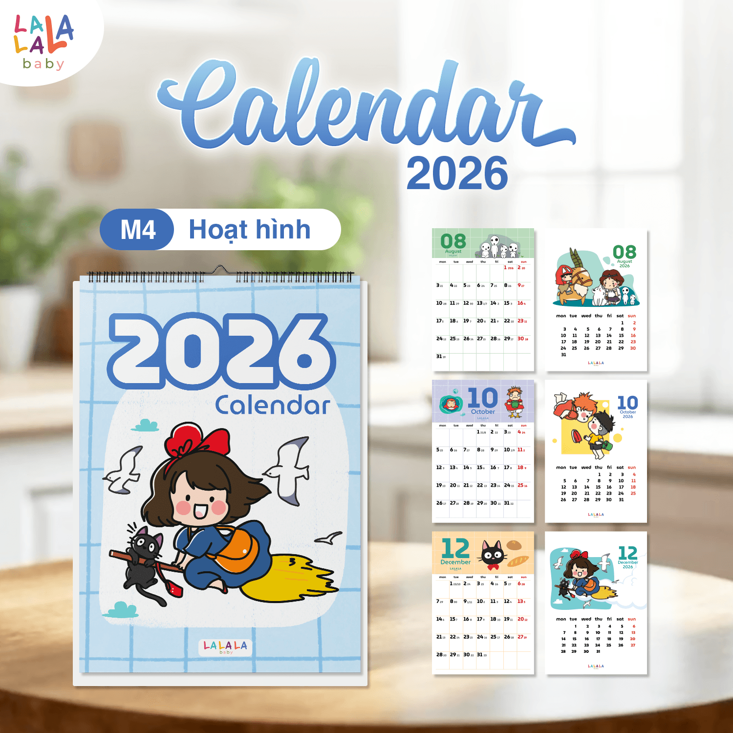 Lịch để bàn 2026 có lịch âm mini kèm ghi chú cute Calendar nhiều mẫu Lalala Baby - Ảnh 14