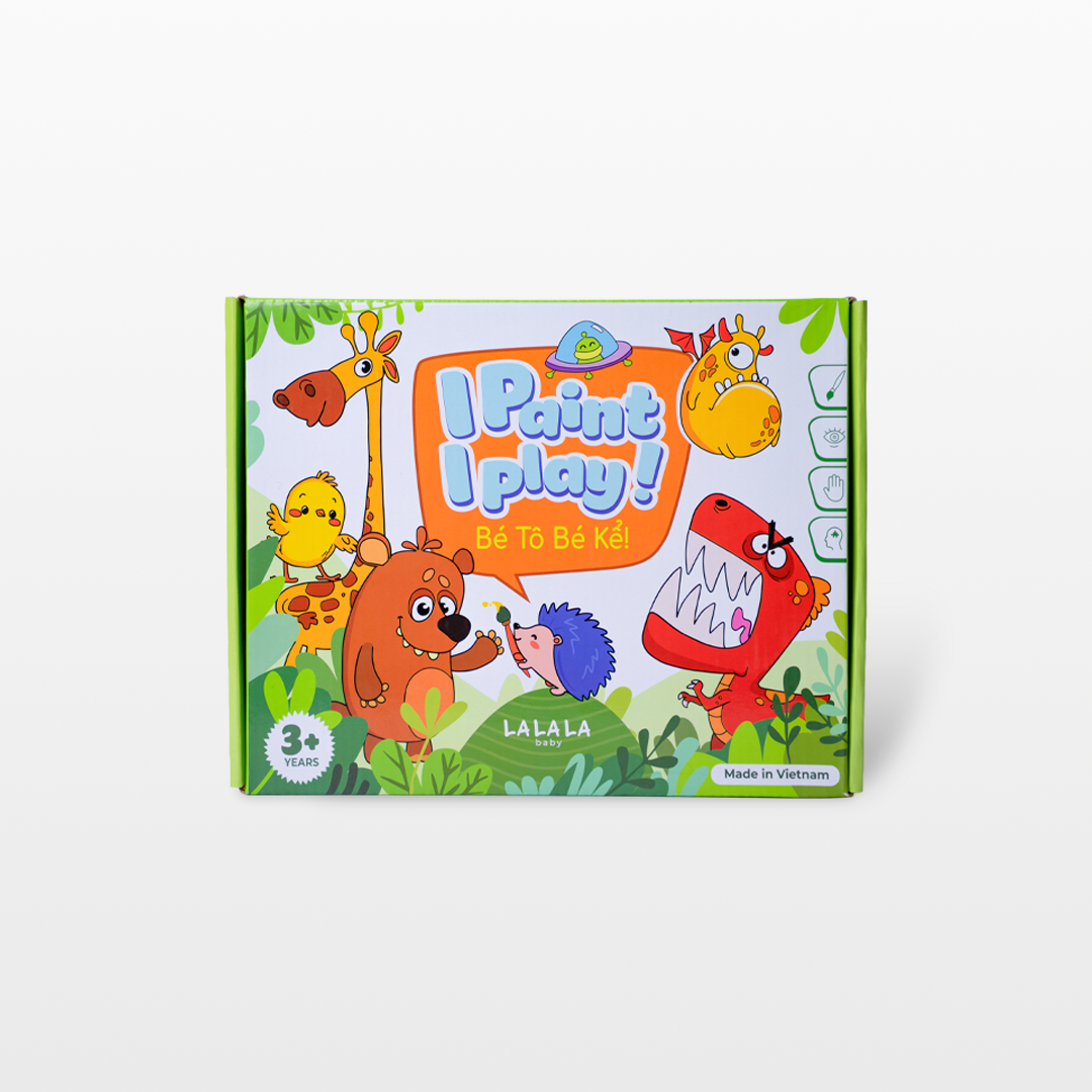 Tranh tô màu gỗ kèm bút màu Lalala baby Paint Play