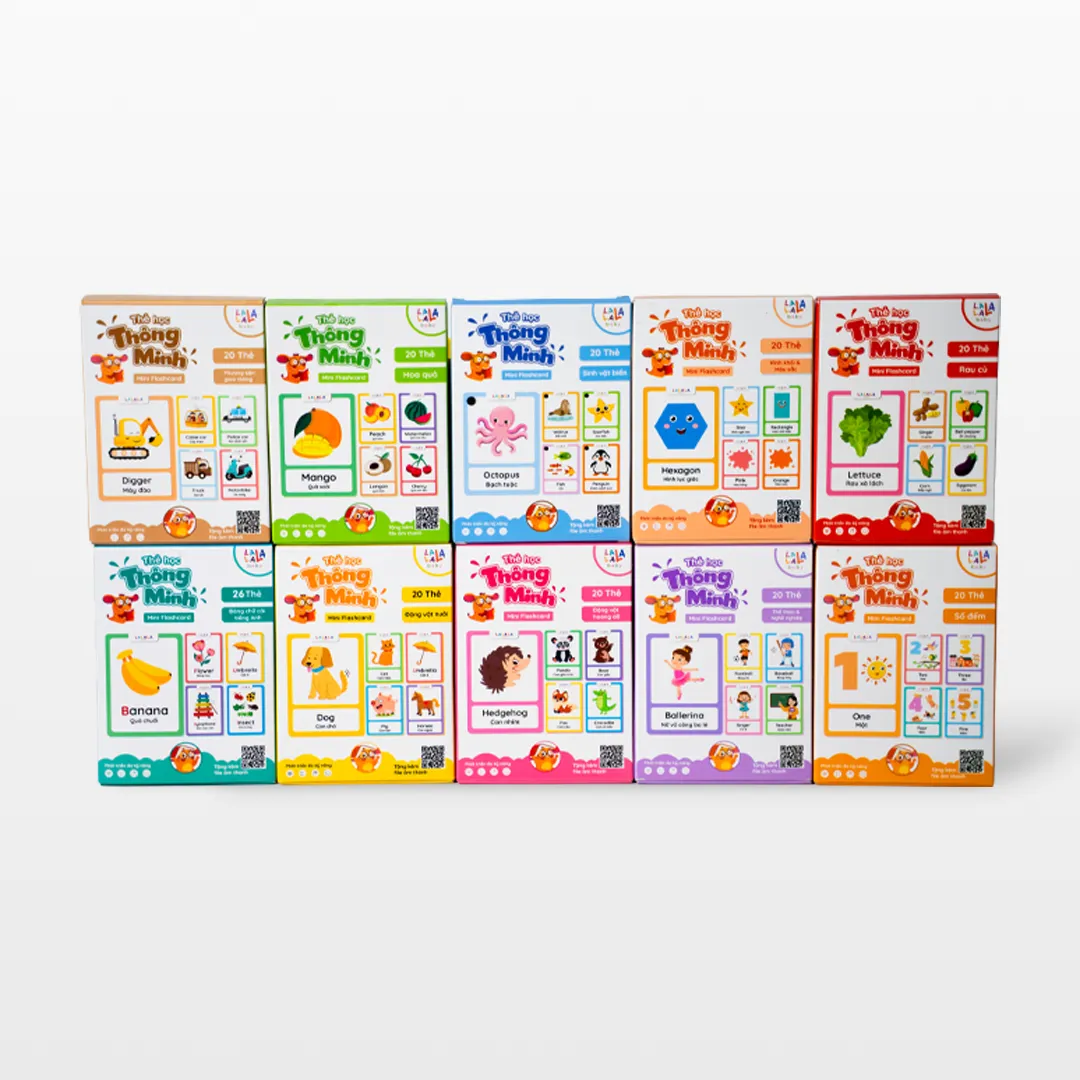 Bộ thẻ học thông minh Flashcard Mini song ngữ Anh-Việt