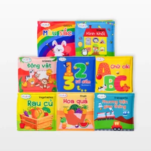 Sách Vải Cho Bé Sơ Sinh Lalala Baby đa Tương Tác thị giác. My Very First book 8 chủ đề