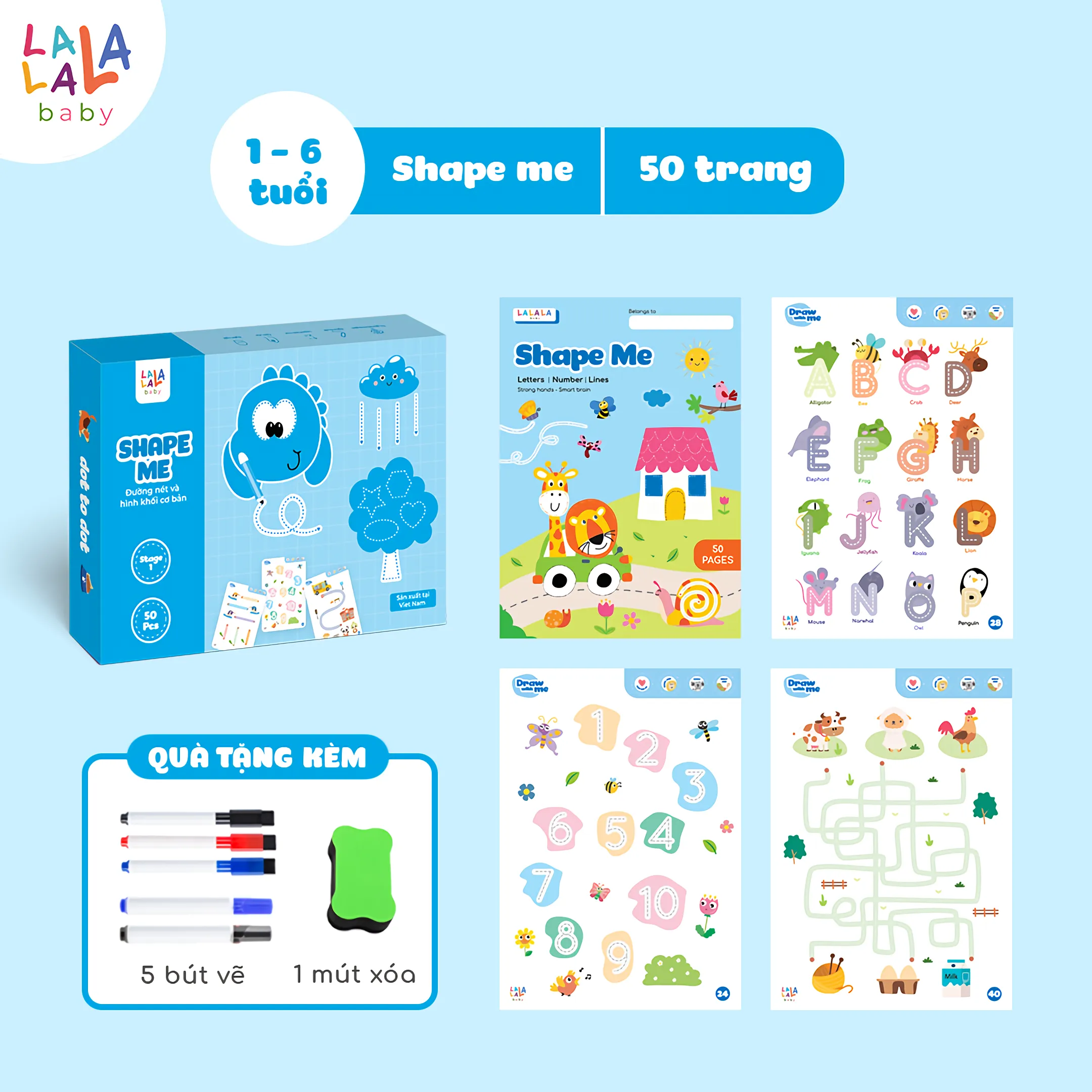 Sách Tô Xoá Thông Minh – Bộ Học Liệu Tái Sử Dụng Giúp Bé Tập Viết, Tập Tư Duy - Ảnh 2