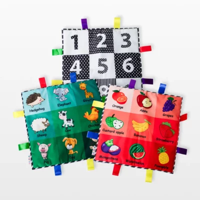 Trọn Bộ Thẻ Vải Tummy Time Phát Triển Giác Quan Cho Trẻ Sơ Sinh
