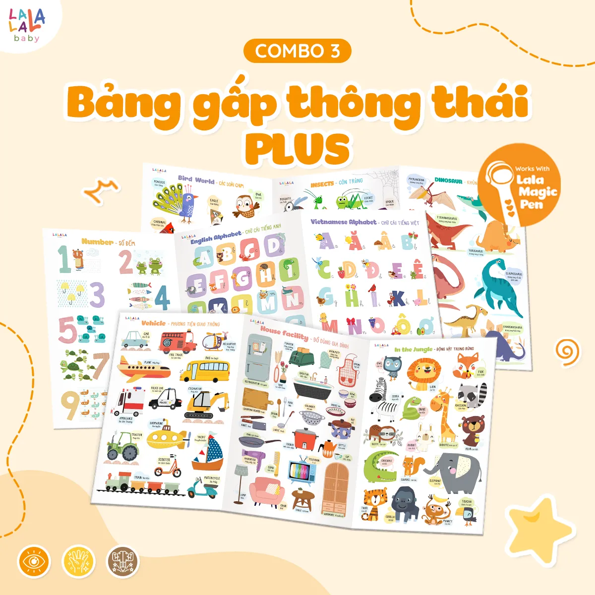 Bảng gấp thông thái My first learning chart - phiên bản plus - Ảnh 7