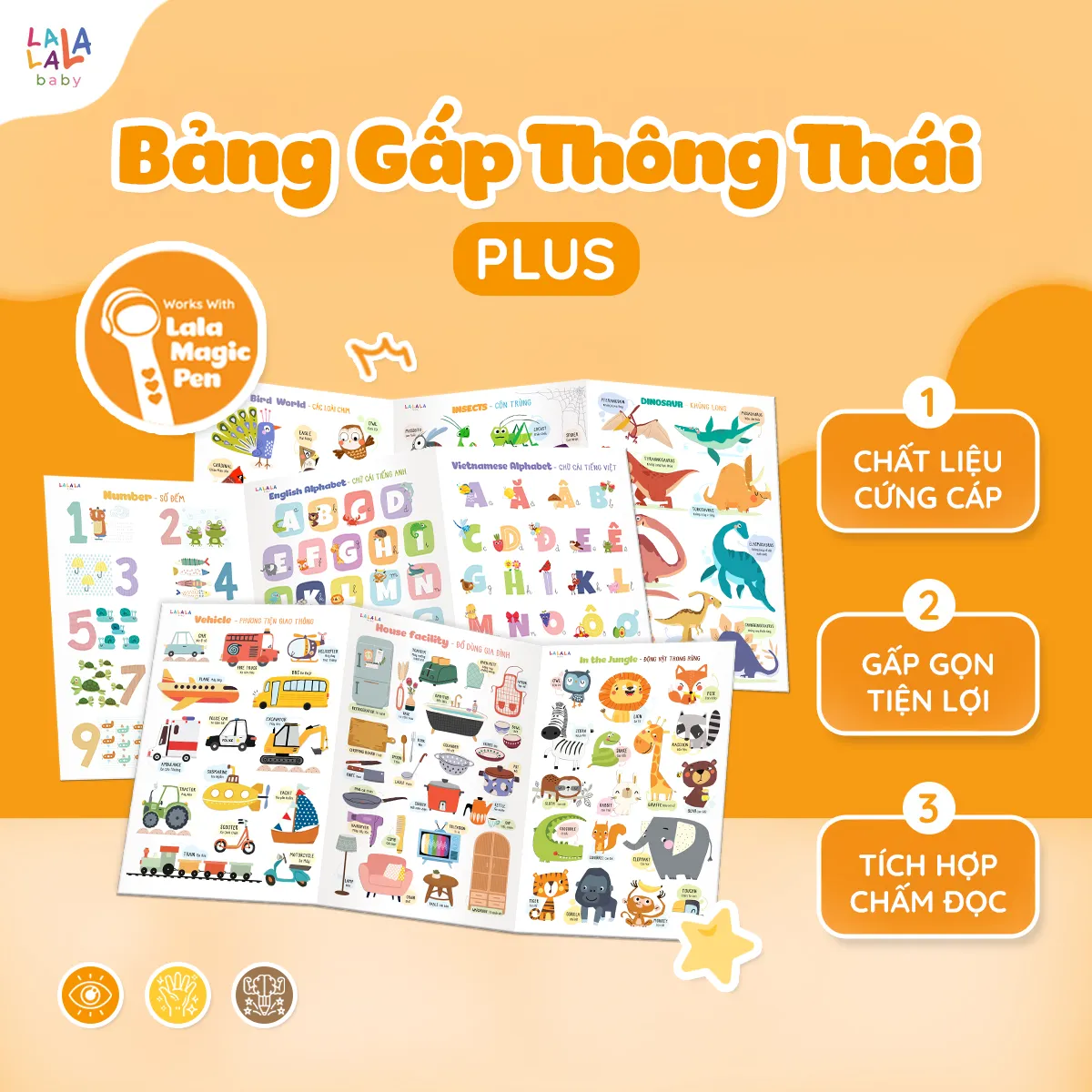 Bảng gấp thông thái My first learning chart - phiên bản plus - Ảnh 13