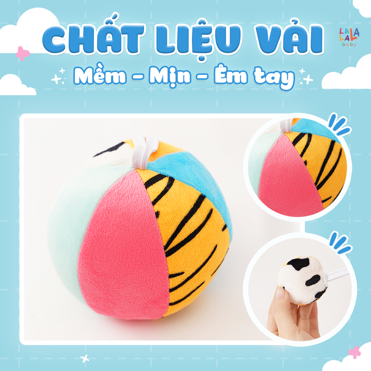Bóng vải Bóng vải Look Look Ball có lục lạc - Ảnh 7