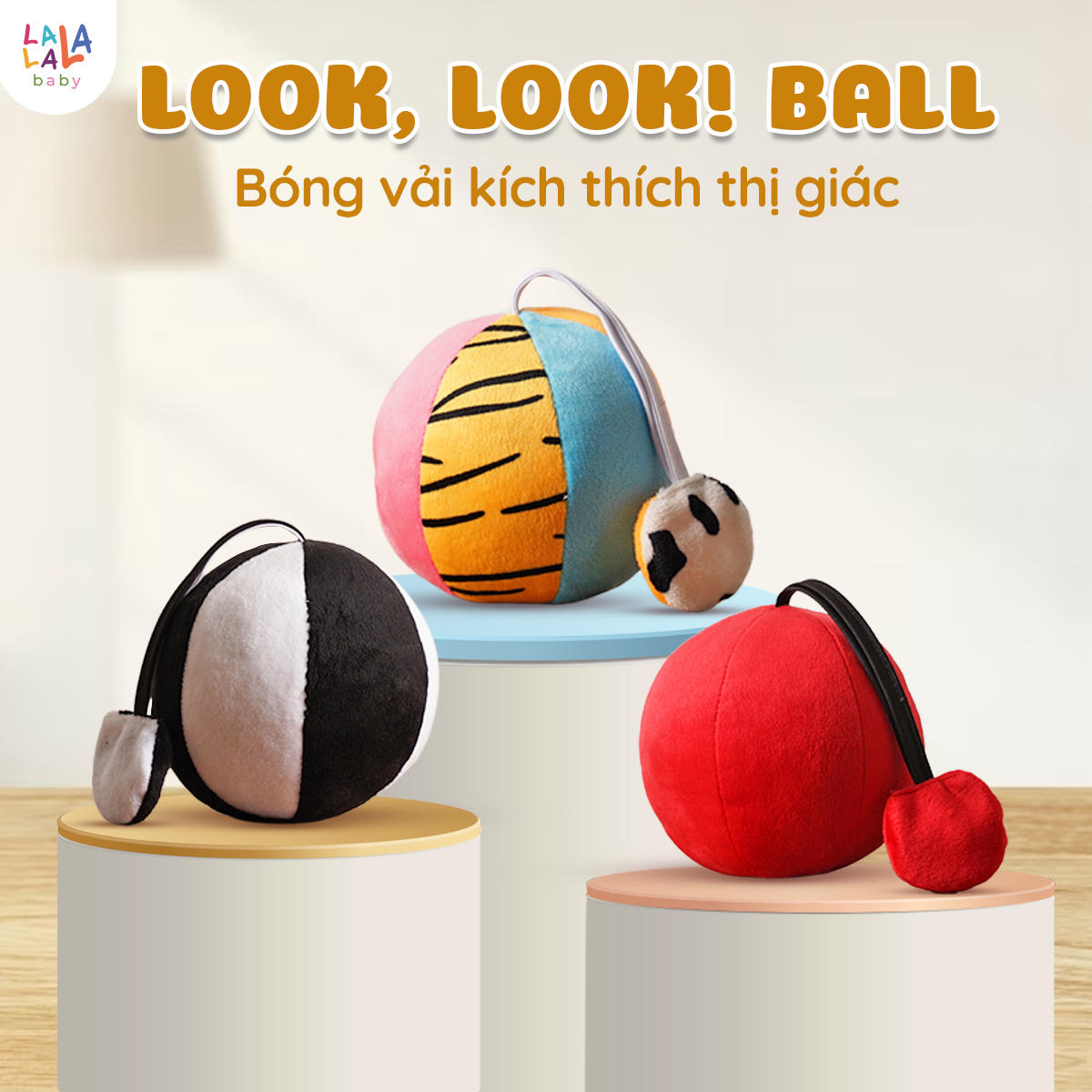 Bóng vải Bóng vải Look Look Ball có lục lạc - Ảnh 3