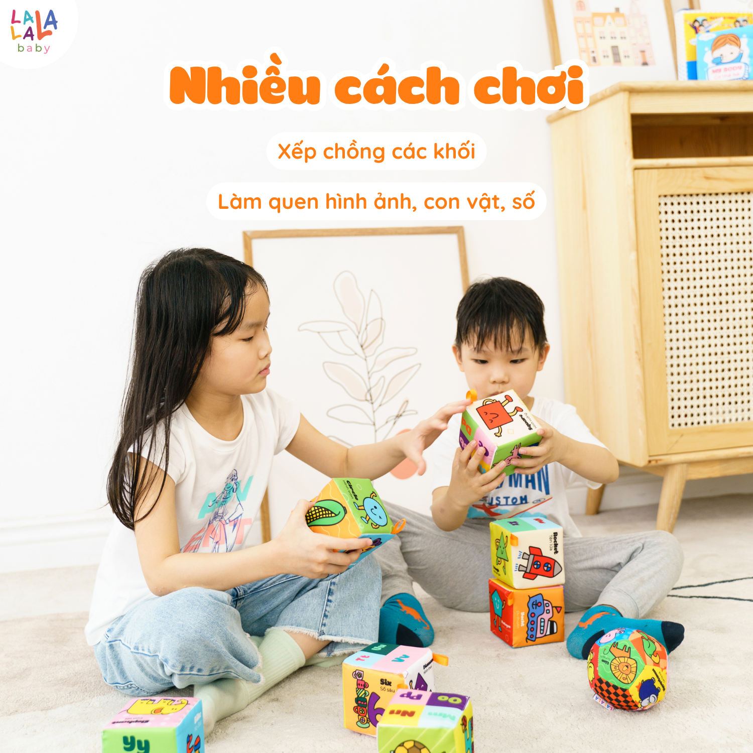 Hình khối vải vui nhộn TRAVEL BLOCK 9pcs - Ảnh 6