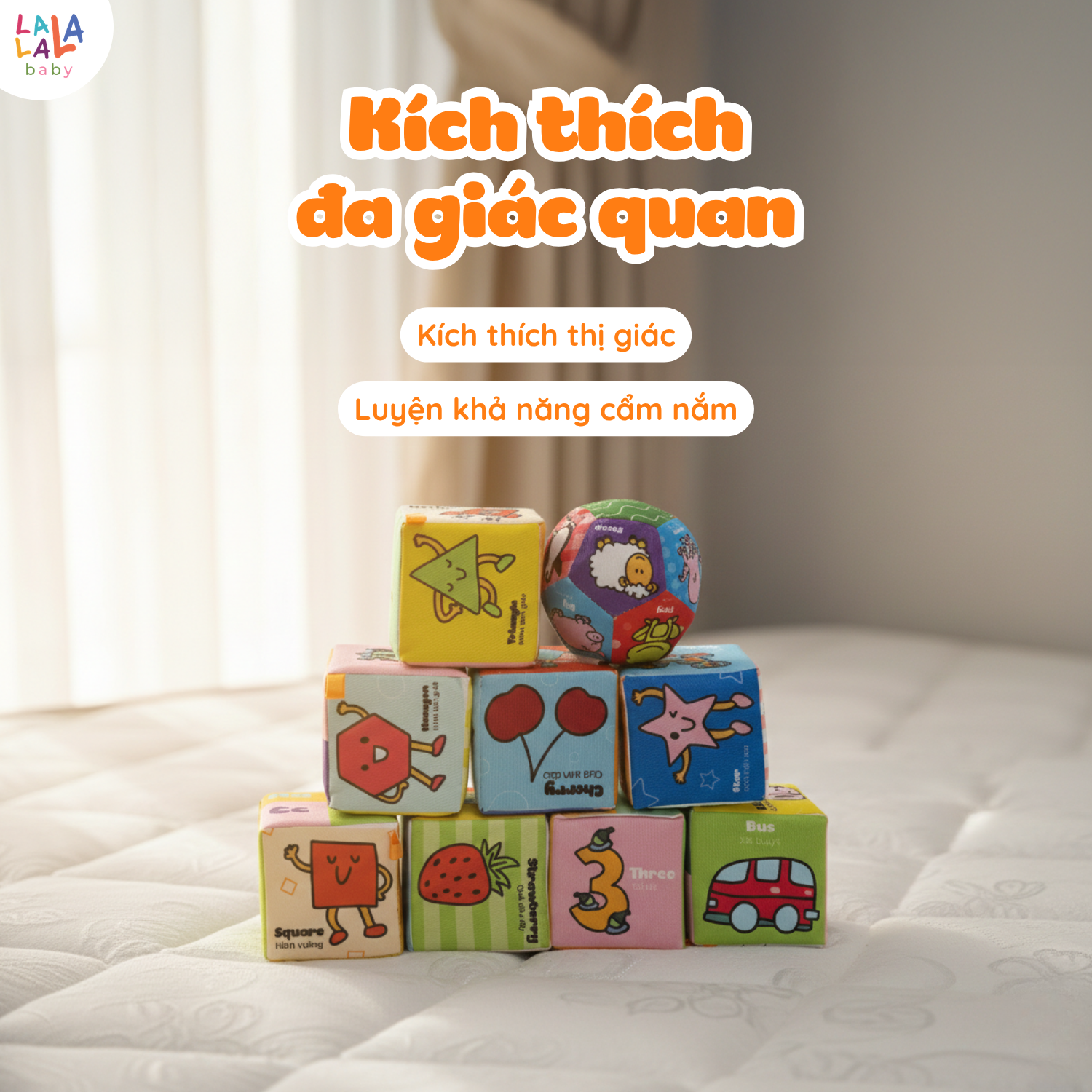 Hình khối vải vui nhộn TRAVEL BLOCK 9pcs - Ảnh 5