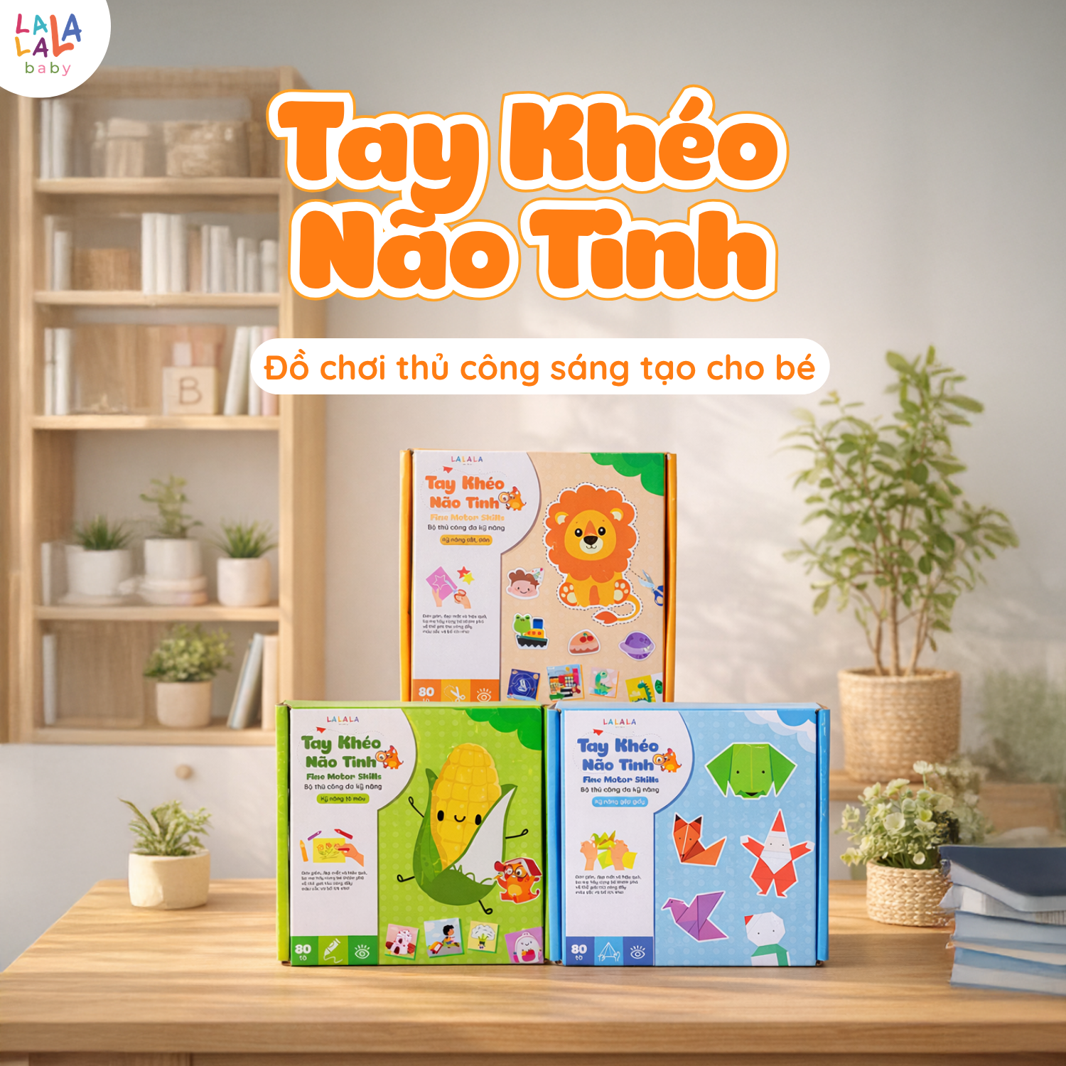 Bộ cắt giấy thủ công đa kĩ năng: cắt, dán, gấp giấy TAY KHÉO NÃO TINH - FINE MOTOR SKILLS - Ảnh 2