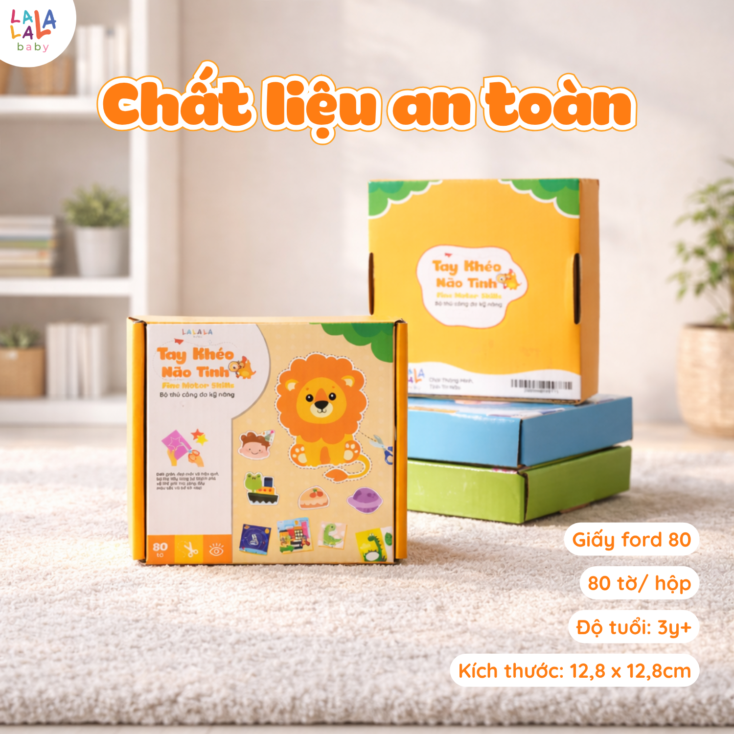 Bộ cắt giấy thủ công đa kĩ năng: cắt, dán, gấp giấy TAY KHÉO NÃO TINH - FINE MOTOR SKILLS - Ảnh 7