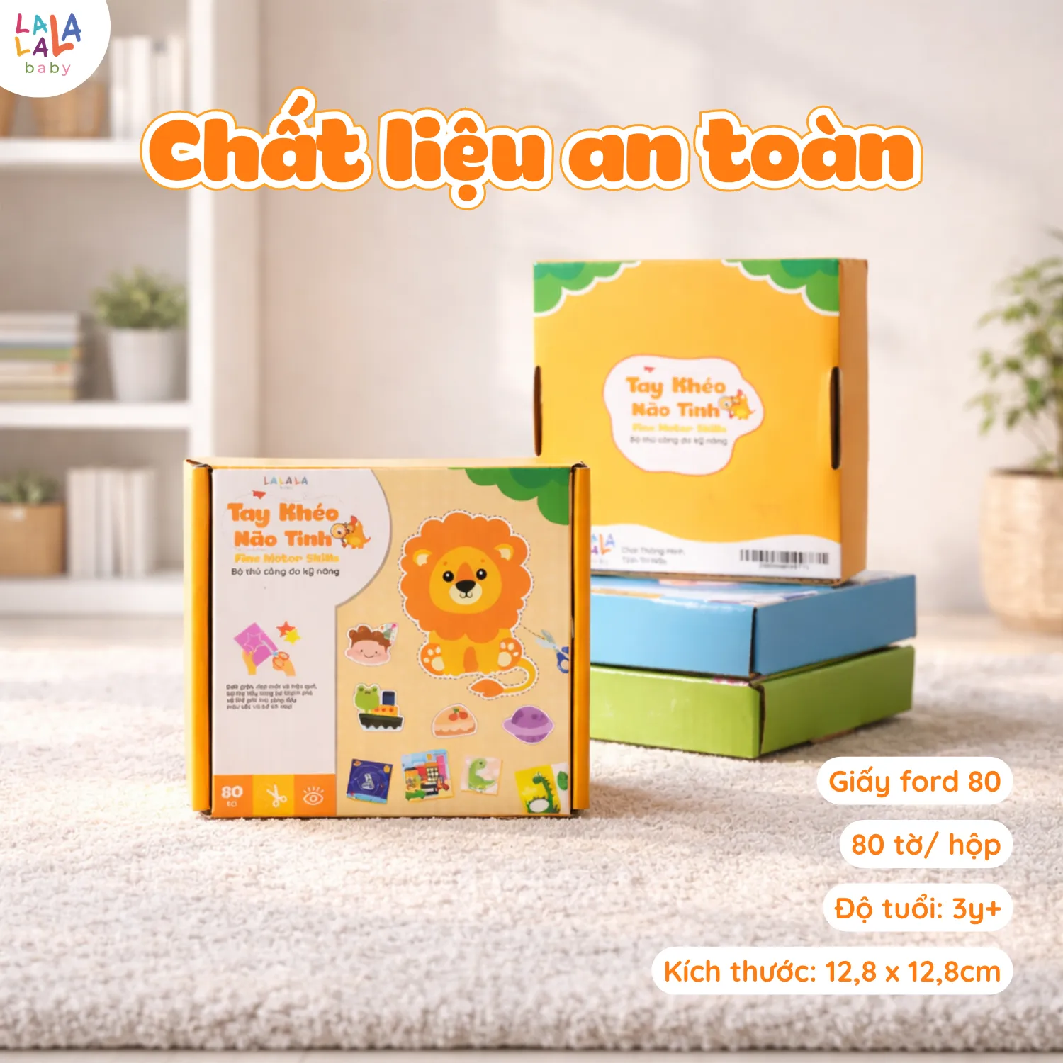 Bộ cắt giấy thủ công đa kĩ năng: cắt, dán, gấp giấy TAY KHÉO NÃO TINH - FINE MOTOR SKILLS - Ảnh 7