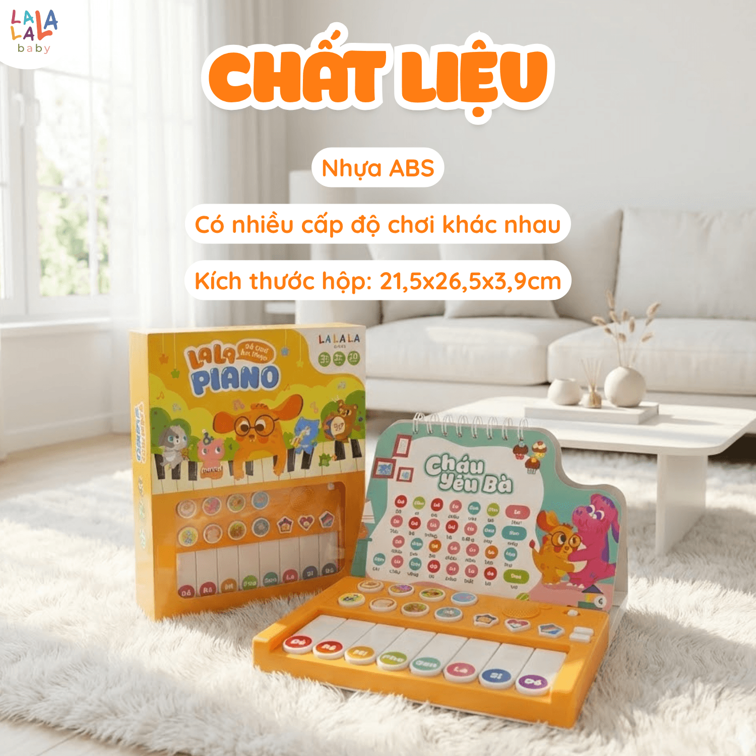 Đồ chơi âm nhạc sách đàn Lala piano - Ảnh 8