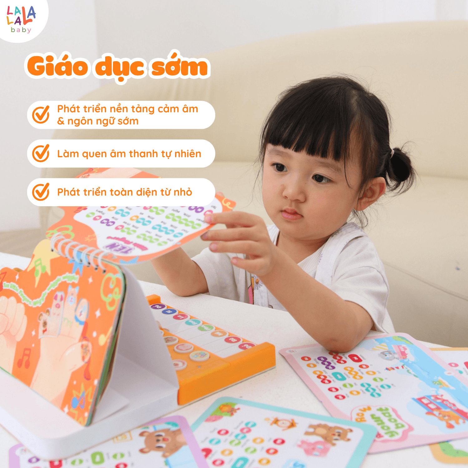 Đồ chơi âm nhạc sách đàn Lala piano - Ảnh 4
