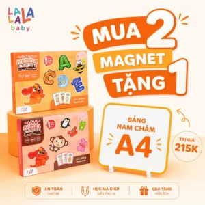 [MUA 2 TẶNG BẢNG NAM CHÂM] Đồ Chơi Nam Châm Lala Magnet Plus Hỗ Trợ Phát Triển Khả Năng Tư Duy Cho Bé Lalala Baby