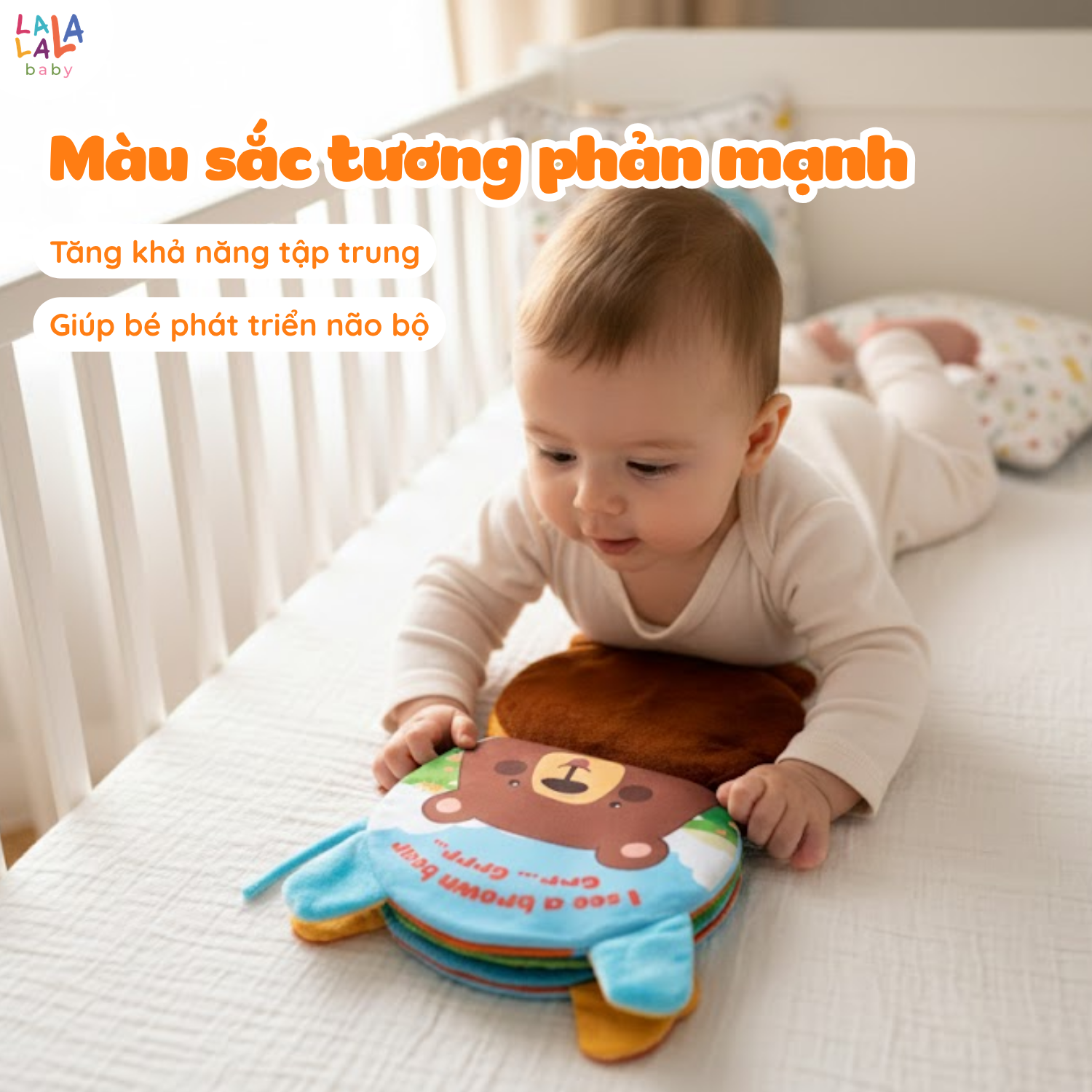 Sách vải động vật the Animals On the farm Lalala Baby - Ảnh 4