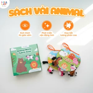 Alternative view of Sách vải động vật the Animals On the farm Lalala Baby - sách vải đa tương tác an toàn cho bé