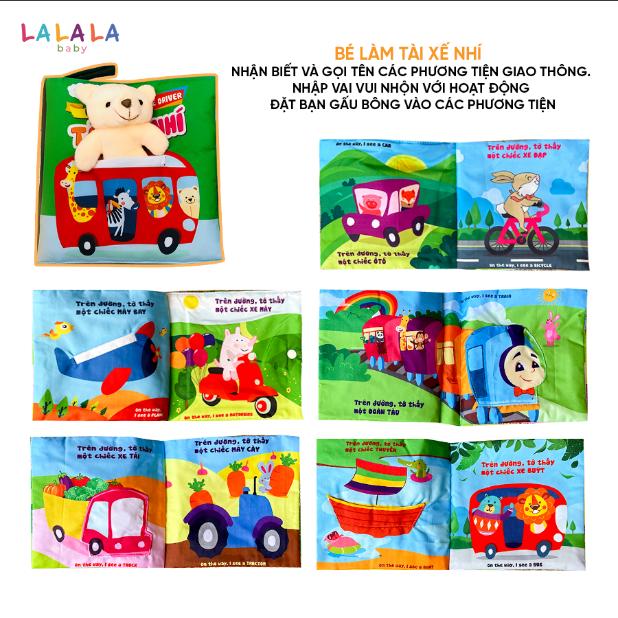 Sách vải đa tương tác Lalala Baby - Ảnh 12