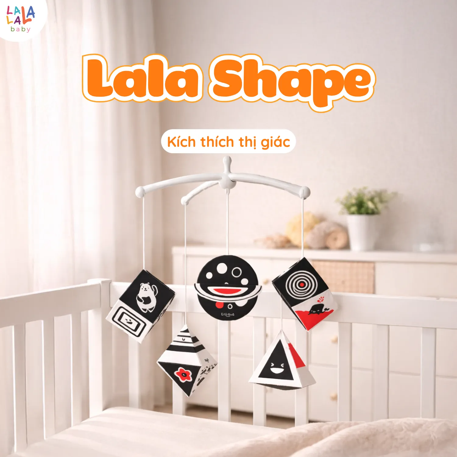 Đồ chơi treo nôi kích thích thị giác 5D Lala Shapes - Ảnh 2