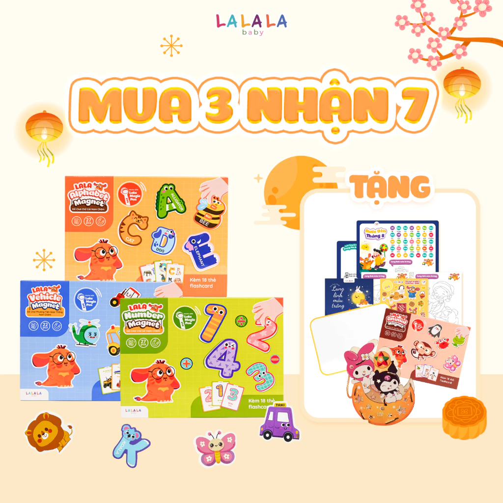 [MUA 3 NHẬN 7] Đồ Chơi Nam Châm Lala Magnet Plus Hỗ Trợ Phát Triển Khả Năng Tư Duy Cho Bé Lalala Baby