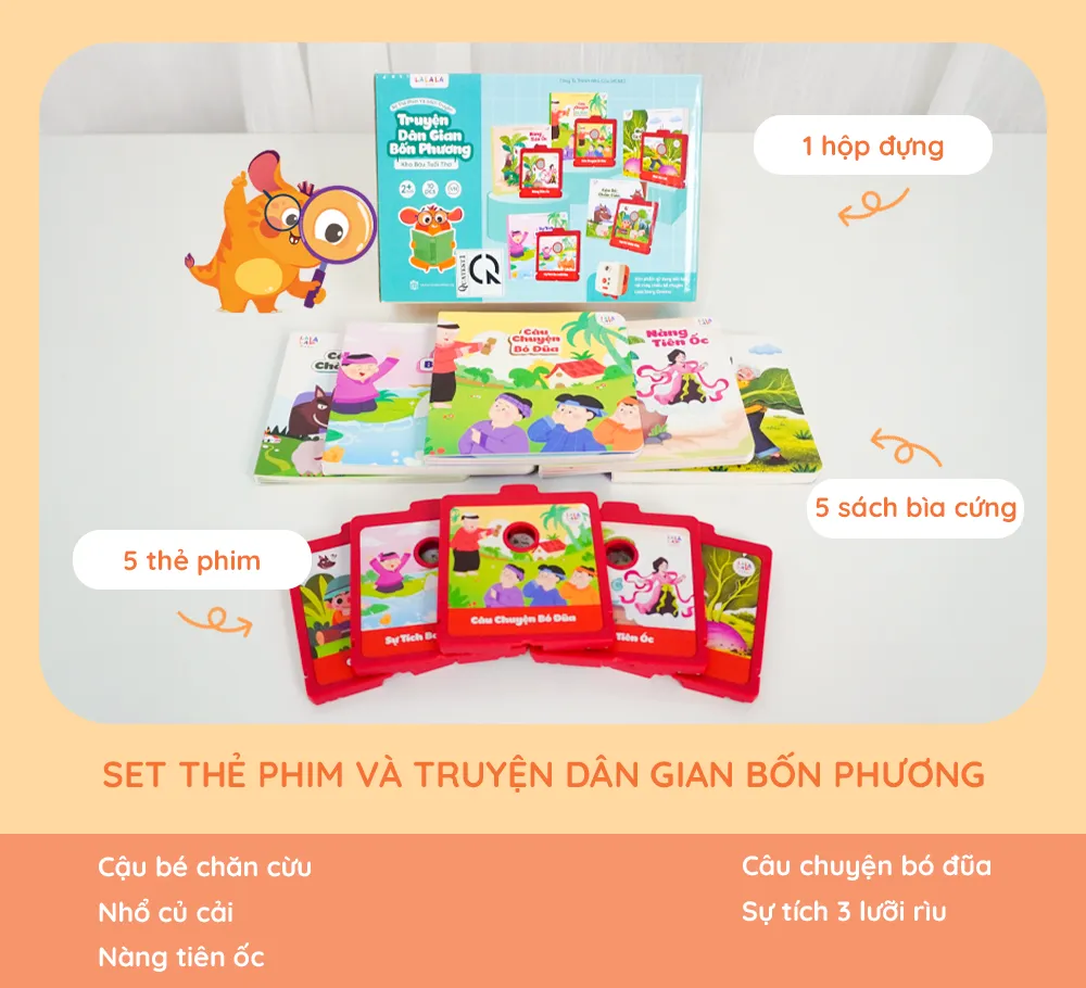 Máy chiếu kể chuyện Lala Story Cinema - Máy chiếu kể chuyện cổ tích cho bé - Ảnh 9