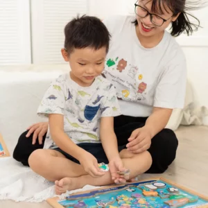 Đồ chơi ghép hình nam châm bản đồ Thế Giới size A3