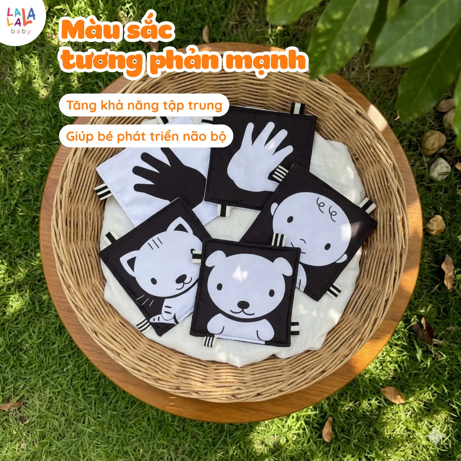Bộ thẻ vải kích thích thị giác cho trẻ sơ sinh 0-12 tháng tuổi - Ảnh 3