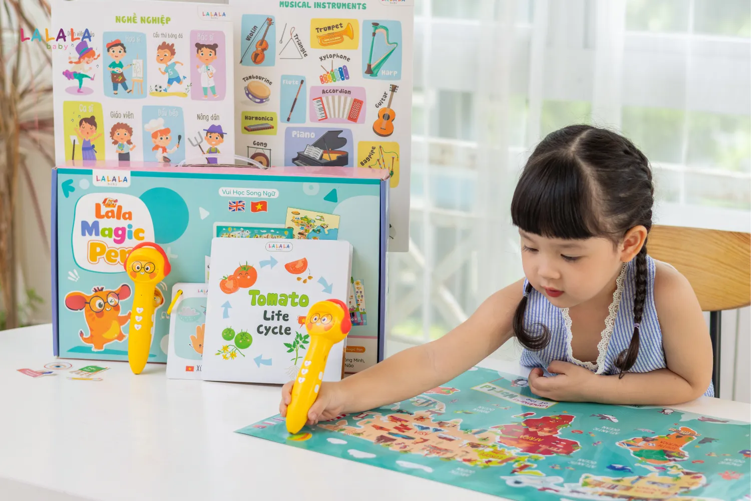 Bút chấm đọc song ngữ Lala Magic Pen giúp bé phát triển ngôn ngữ