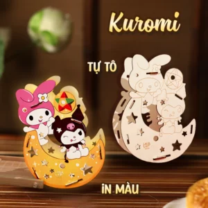 Đèn lồng gỗ Lalamoon trung thu bộ kit tự làm đèn Trông trăng tự do sáng tạo Lalala baby