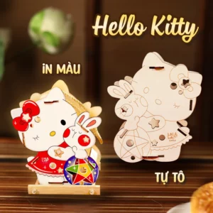 Đèn lồng gỗ Lalamoon trung thu bộ kit tự làm đèn Trông trăng tự do sáng tạo Lalala baby
