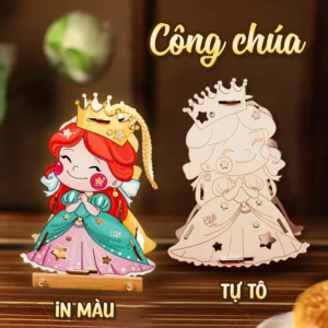 Đèn lồng gỗ Lalamoon trung thu bộ kit tự làm đèn Trông trăng tự do sáng tạo Lalala baby