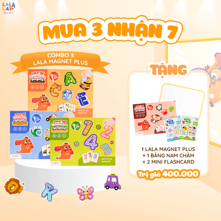Đồ Chơi Nam Châm Lala Magnet Plus Lalala Baby Hỗ Trợ Phát Triển Khả Năng Tư Duy Cho Bé
