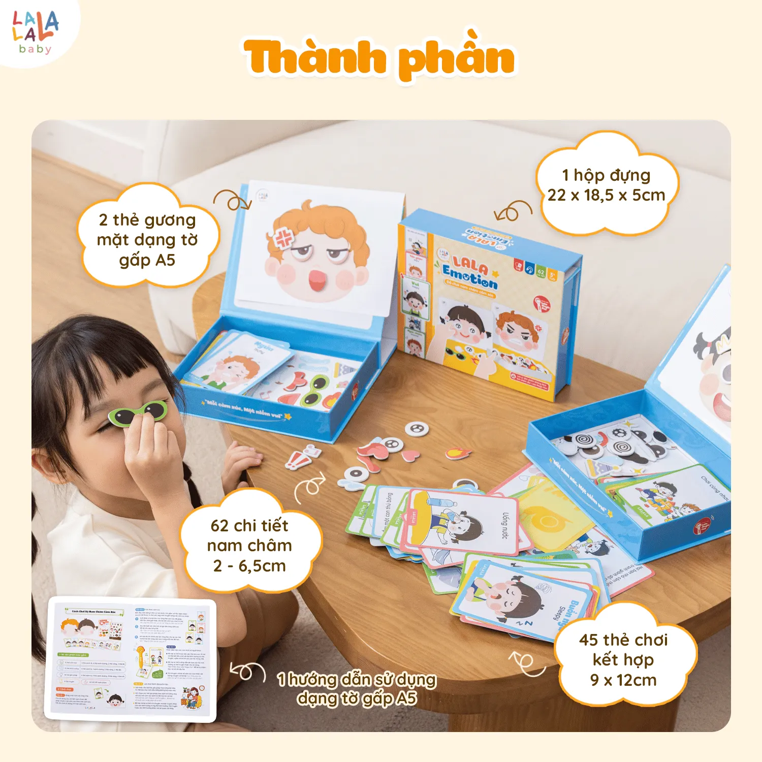 Bộ đồ chơi nam châm Lala Emotion Play - Ảnh 4