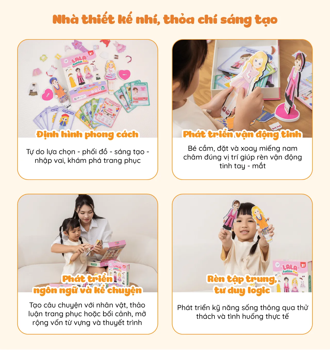 Bộ đồ chơi nam châm Lala Fashion Fun 2