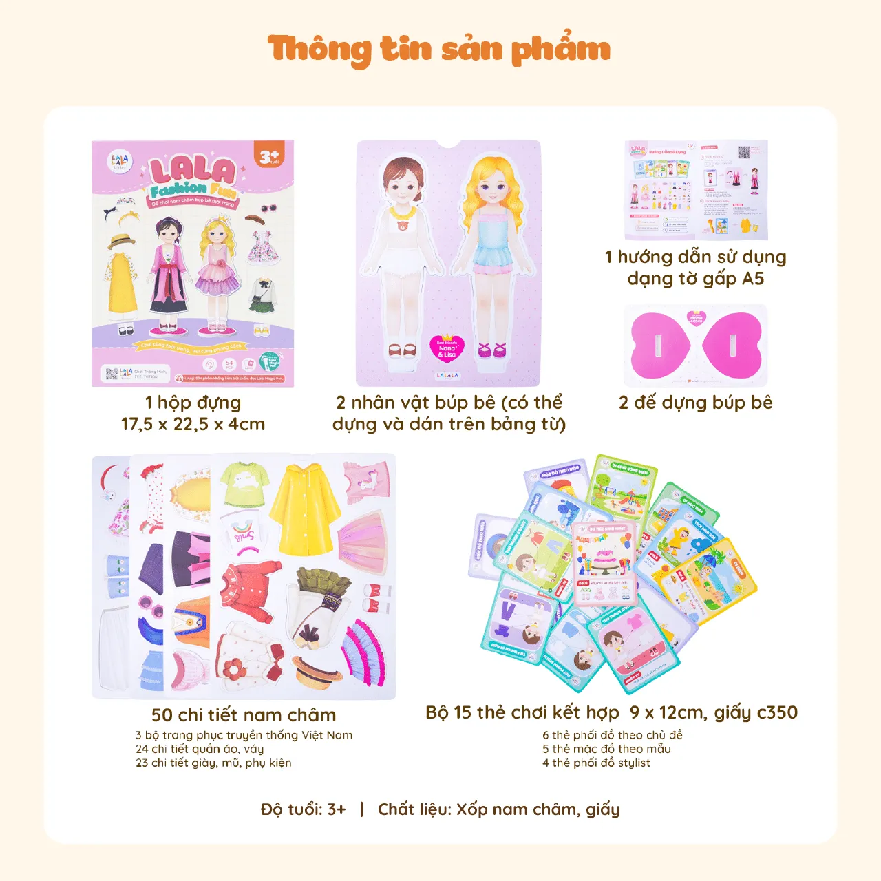 Bộ đồ chơi nam châm Lala Fashion Fun 4