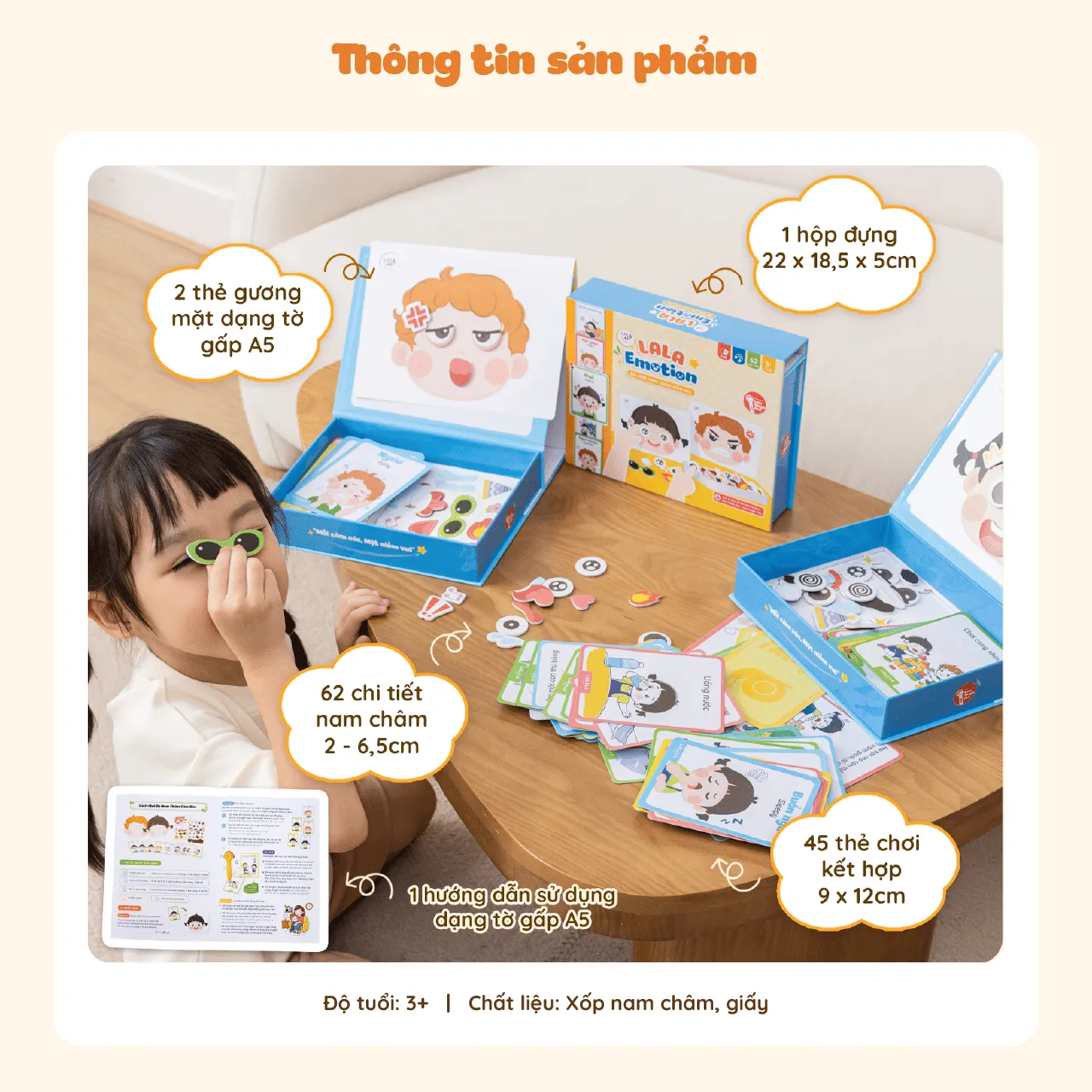 Bộ đồ chơi nam châm Lala Emotion Play 4