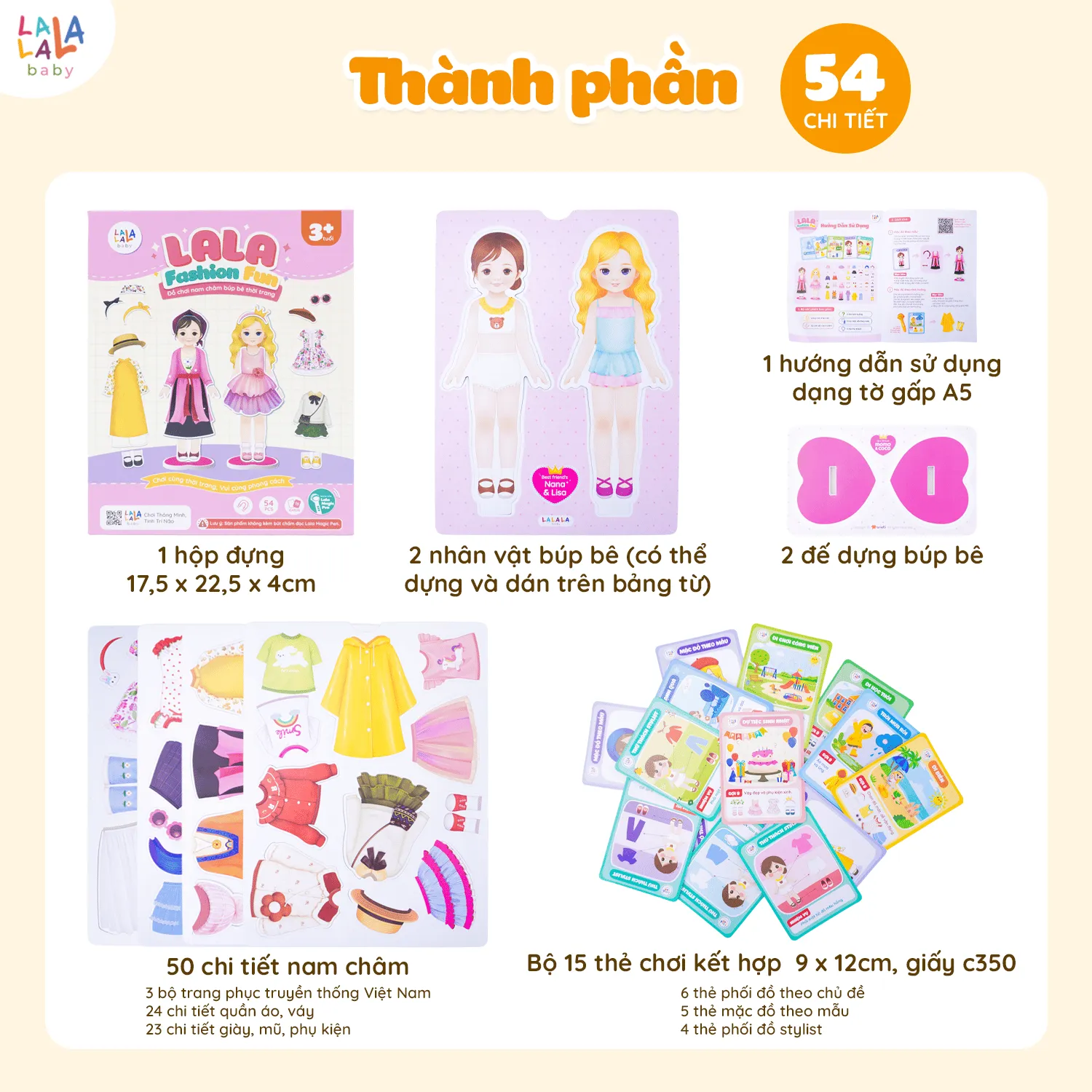 Bộ đồ chơi nam châm Lala Fashion Fun - Ảnh 7